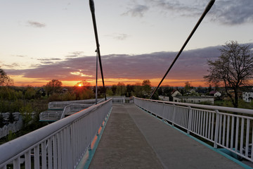 most, zachód słońca, 