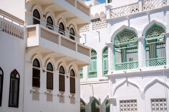 Białe budynki Muscatu.