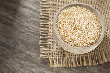 Amaranthus seeds on the wooden table - Amaranthus