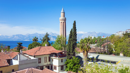 Yivli Minare Mosque in Antalya, Turkey © IgorZh