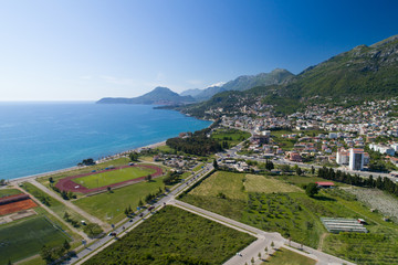 Fototapeta premium Aerial view of the city Bar