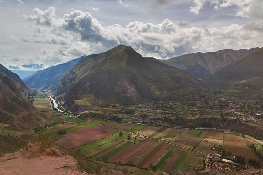 Peru valley in ollantaytambo