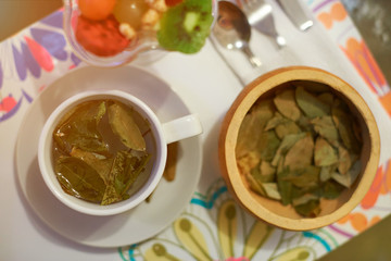 Traditional coca leaf tea