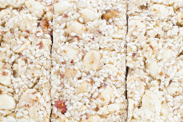 Background cereal bar - close-up