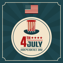 4th july independence day united stated of america vector illustration