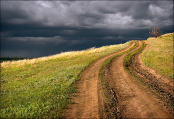 Road to a thunderstorm