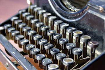 Fototapeta na wymiar vintage keyboard of writing machine