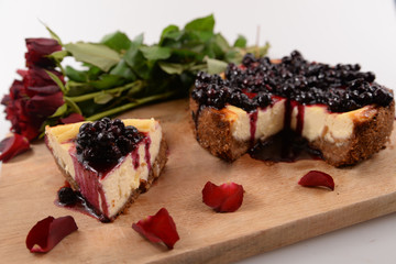 Delicious blueberry cheesecake  