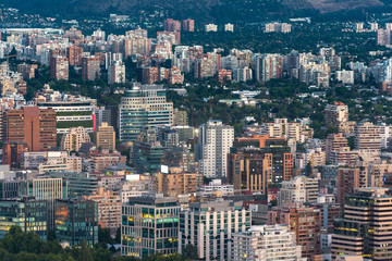 Fototapeta na wymiar Skyline of Santiago de Chile