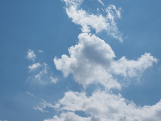 blue sky with clouds background with copy space