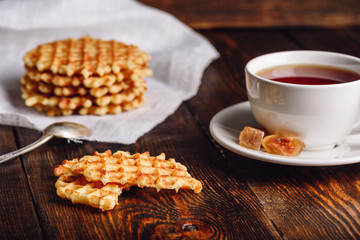 Cup of Tea with Belgian Waffles.