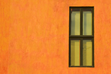 Fototapeta na wymiar Orange window