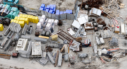 Industrial storage for spare parts in construction site