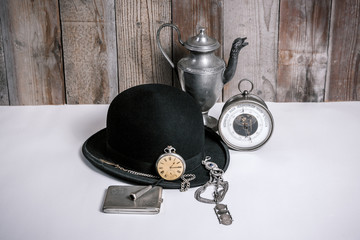 Bowlerhat and watch