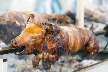 Pig on a spit