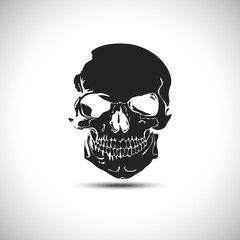 Negative of skull vector illustration