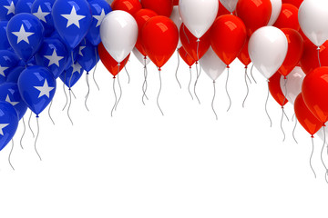 Red, white, and blue balloons background © Leigh Prather