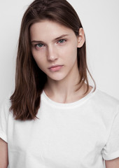 Obraz premium Model test with beautiful fashion model posing