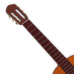 realistic acoustic guitar 3d illustration