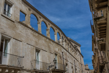 Obraz premium Historische Bogen Architektur in Lecce, in Apulien, Italien