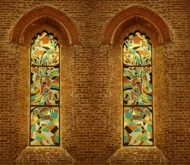 Zelfklevend Fotobehang Two Stained Windows © vali_111