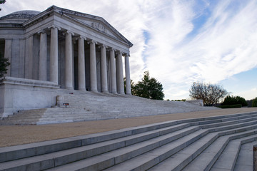 The steps of the Jefferson Memorial at Dusk