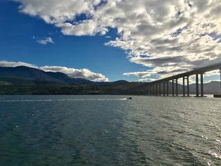 Hobart city and Tasman bridge