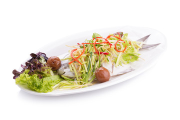 White Pomfret steam fish, chinese food