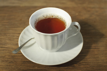 cup of hot black tea