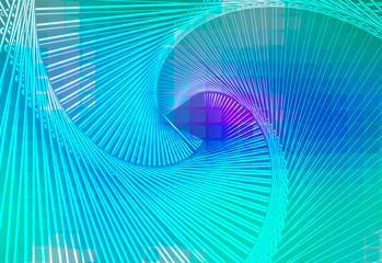 Turquoise blue purple glowing spiral background