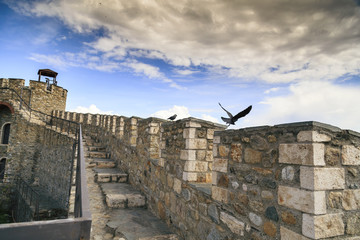 Fototapeta na wymiar Kale fortress, medieval Ottoman fortress overlooking the city of Skopje, Macedonia.