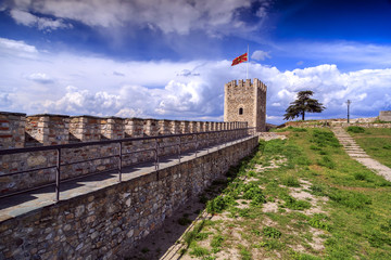 Kale fortress, medieval Ottoman fortress overlooking the city of Skopje, Macedonia.