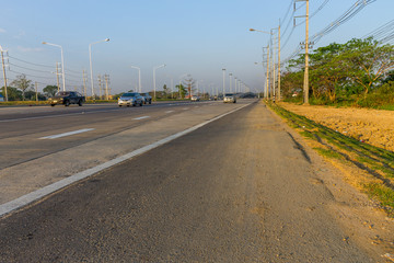 Traveling on highway