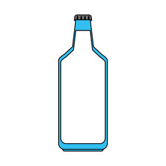 colorful silhouette milk glass bottle vector illustration