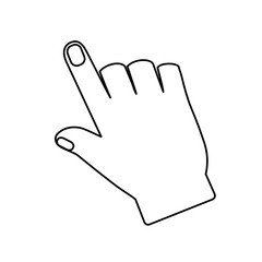 human hand icon over white background. vector illustration