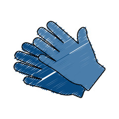 gloves icon over white background. gardening equipment concept. vector illustration