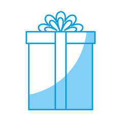 gift box icon over white background. vector illustration