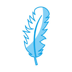 feather icon over white background. vector illustration