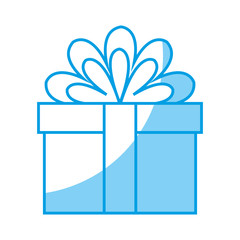 gift box icon over white background. vector illustration