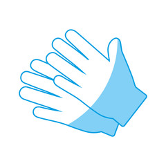 human hand icon over white background. vector illustration