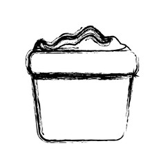 pot icon over white background. gardening equipment concept. vector illustration