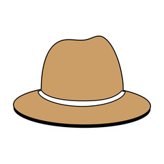 sketch color silhouette front view hat with bow lace vector illustration