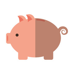 piggy bank icon over white background. vector illustration