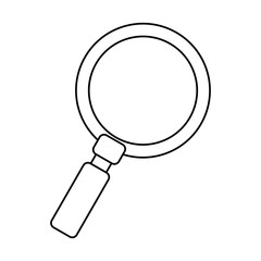 magnifying glass icon over white background. vector illustration