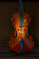 Fototapeta na wymiar Violin music instrument of orchestra