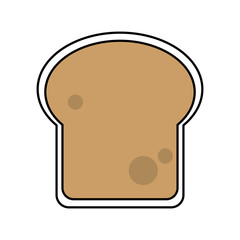 sketch color silhouette slice of bread vector illustration