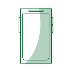 green silhouette shading tech voice recorder icon vector illustration