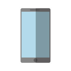 smartphone device icon over white background. vector illustration