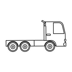 Fototapeta premium cargo truck icon over white background. vector illustration