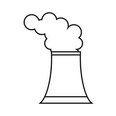 nuclear plant icon over white background. vector illustration